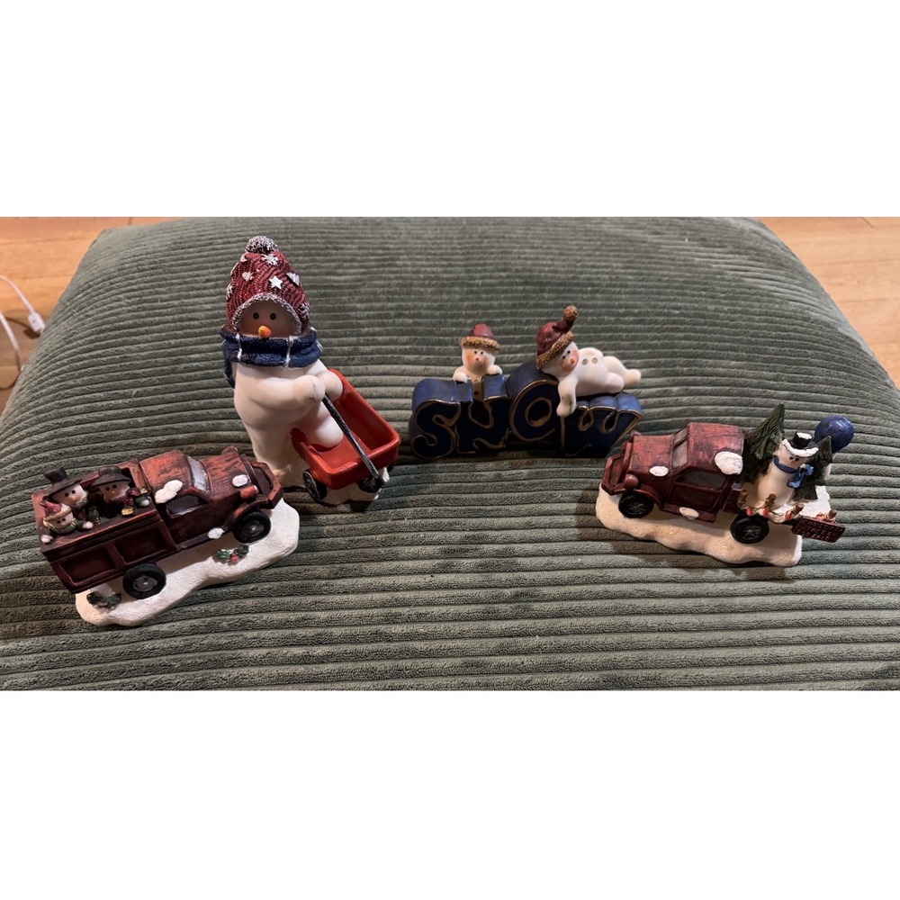 Jubilee Giftware Snowman Christmas‎ Decor Set with Truck and Wagon